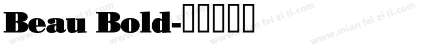 Beau Bold字体转换